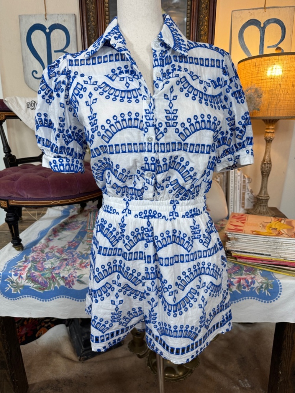 Mainstrip Eyelet Romper